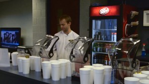 St. Louis Rams dietitian Shawn Zell uses Blendtec Stealth blenders to prepare recovery smoothies for players.
