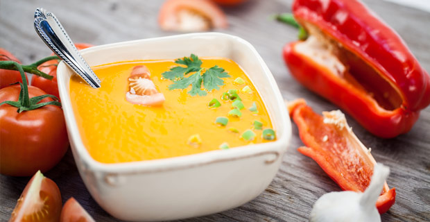Roasted Red Pepper and Tomato Soup Blender Recipe