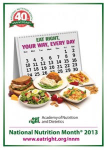 Logo for National Nutrition Month 2013