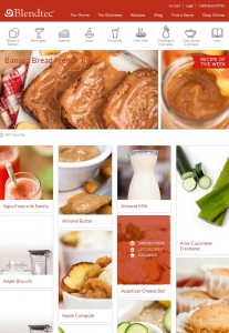 Recipes on new Blendtec website