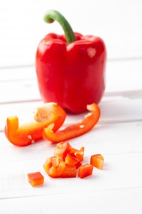 Bell Peppers on white