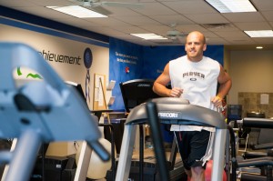 Guy doing cardio workout