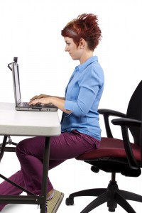 Girl Sitting at desk