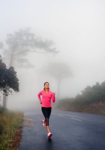 Girl on early morning run