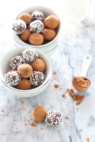 chocolate almond truffles