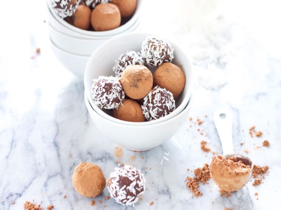 chocolate almond truffles