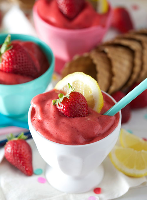 Strawberry Lemonade Sorbet