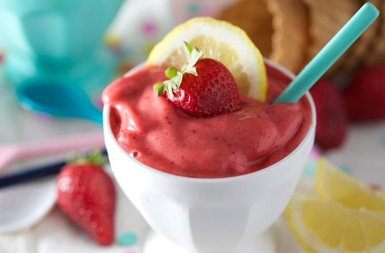 Strawberry Lemonade Sorbet